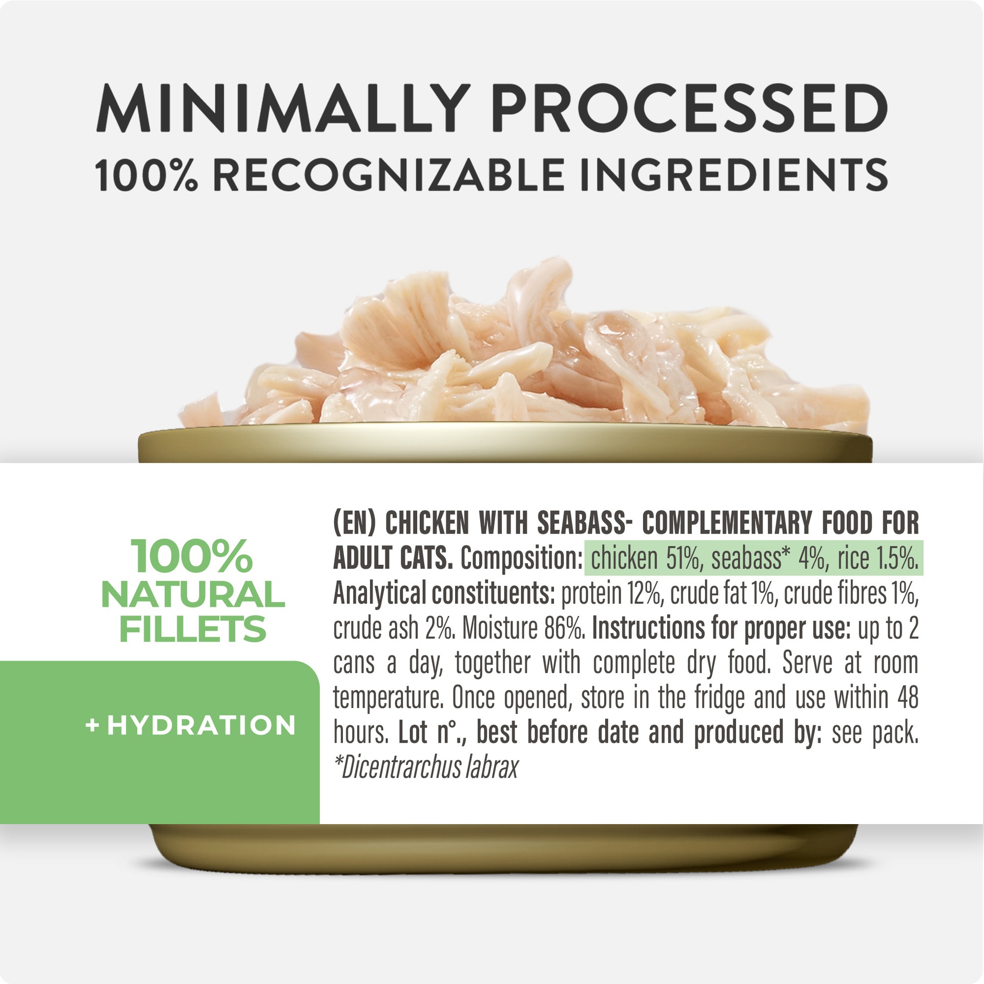 Schesir Complements Cat Wet Foodin Jelly Can Chicken With Seabass 70g